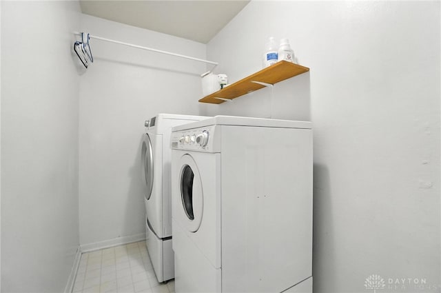 1360 Fenway Ct, Centerville, OH 45458 - laundry room featuring washer and dryer and light flooring
