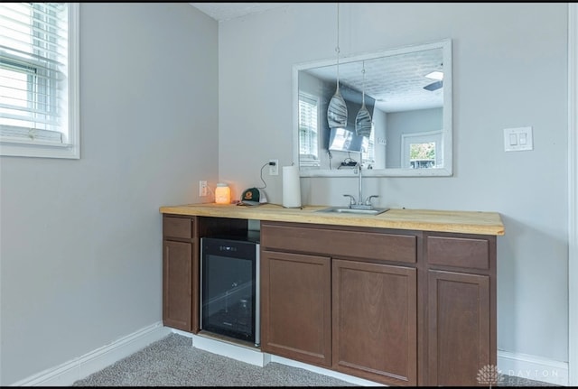7143 S State Route 123, Blanchester, OH 45107 - indoor bar with wine cooler and light carpet