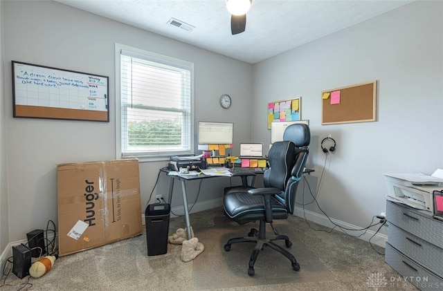 7143 S State Route 123, Blanchester, OH 45107 - office with carpet floors and ceiling fan