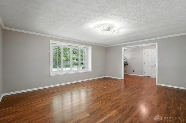 1572 Frontier Ct, Dayton, OH 45458 - unfurnished room with wood finished floors, a textured ceiling, and crown molding