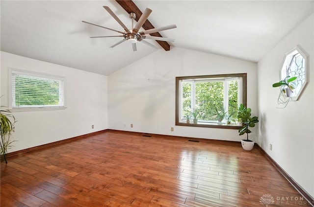 1572 Frontier Ct, Dayton, OH 45458 - unfurnished room featuring plenty of natural light, ceiling fan, and wood-type flooring