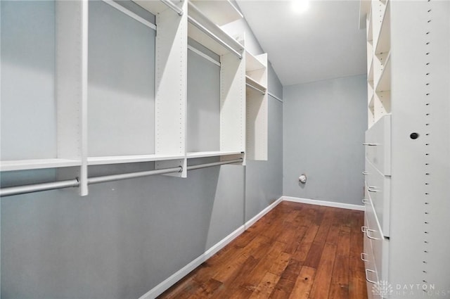 1572 Frontier Ct, Dayton, OH 45458 - spacious closet featuring hardwood / wood-style flooring and vaulted ceiling