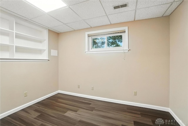 1572 Frontier Ct, Dayton, OH 45458 - empty room featuring dark wood-style flooring and a paneled ceiling