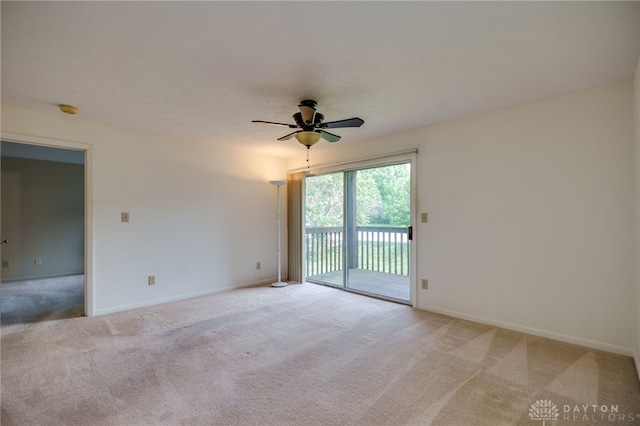 1311 Hollow Run Unit 6, Dayton, OH 45459 - empty room with a ceiling fan, light carpet, and a smoke detector