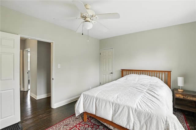 2594 Laura Ln, Norwood, OH 45212 - bedroom with dark wood-style flooring and ceiling fan