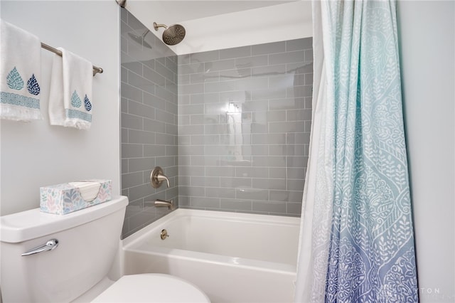 1817 El Camino Dr, Xenia, OH 45385 - bathroom featuring toilet and shower / bathtub combination with curtain