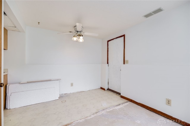 1817 El Camino Dr, Xenia, OH 45385 - spare room with ceiling fan