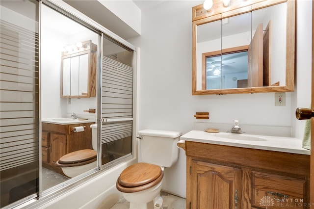 1817 El Camino Dr, Xenia, OH 45385 - bathroom featuring vanity and combined bath / shower with glass door