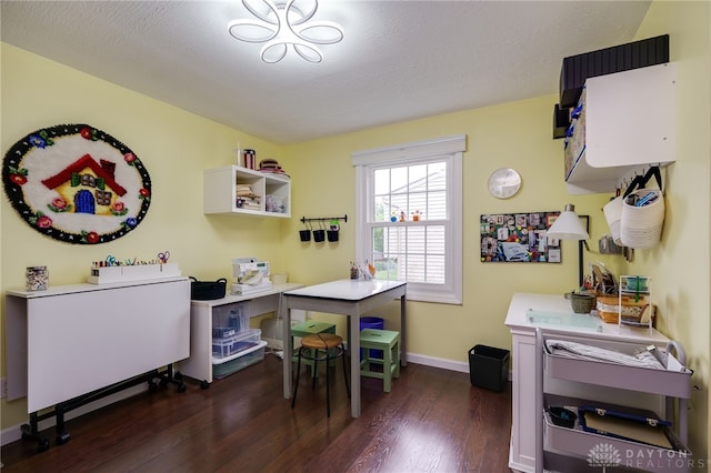 1817 El Camino Dr, Xenia, OH 45385 - home office featuring dark wood finished floors and baseboards