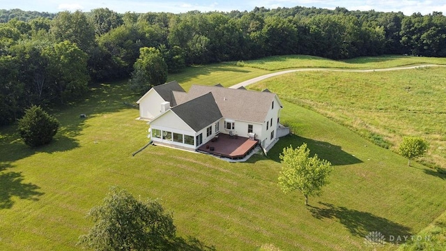 7373 Crowl Rd, Degraff, OH 43318 - aerial view of property and surrounding area with a heavily wooded area