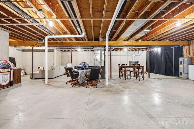 7373 Crowl Rd, Degraff, OH 43318 - unfinished basement featuring water heater