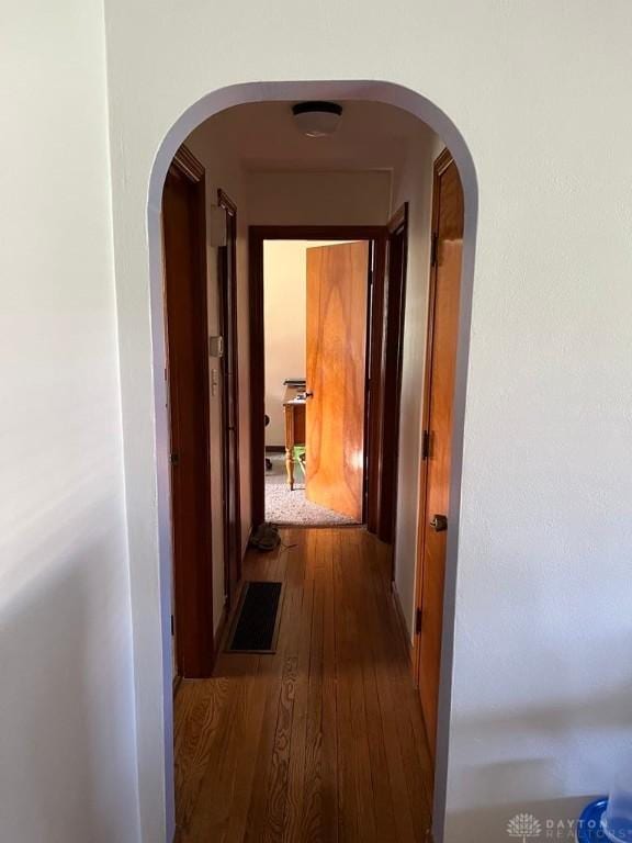 5747 N Springboro Pike, Dayton, OH 45449 - corridor with wood finished floors and arched walkways