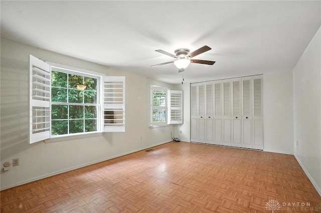 3811 Berryleaf Ct, Dayton, OH 45424 - unfurnished bedroom with a ceiling fan and a closet