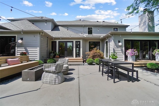 525 Heatherwoode Cir, Springboro, OH 45066 - view of patio / terrace with french doors and outdoor dining area