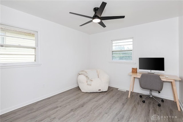 4651 Christopher Ave, Dayton, OH 45406 - office featuring wood finished floors and ceiling fan