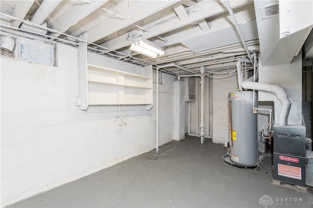 4651 Christopher Ave, Dayton, OH 45406 - unfinished below grade area with water heater