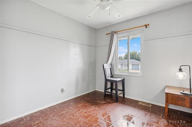 1220 Bookwalter Ave, New Carlisle, OH 45344 - spare room with a ceiling fan and tile patterned floors