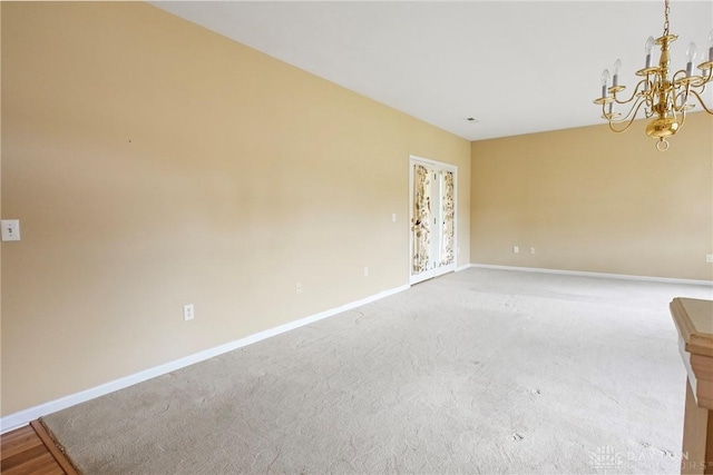 6963 Gentry Ln, Mason, OH 45040 - empty room with a chandelier and light carpet