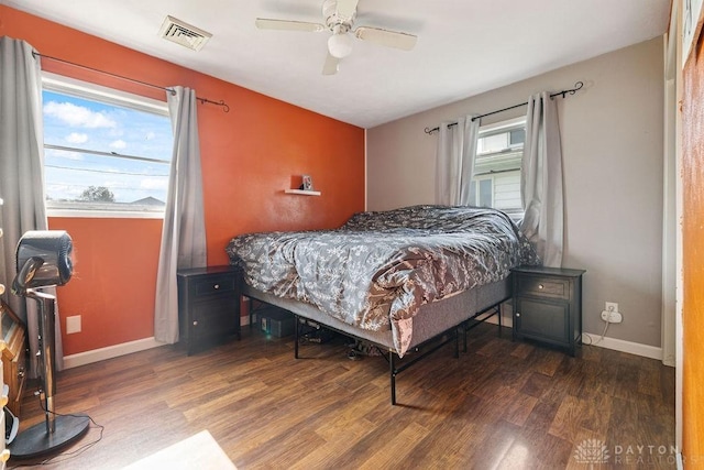 120 N Grant St, Covington, OH 45318 - bedroom with wood finished floors and a ceiling fan
