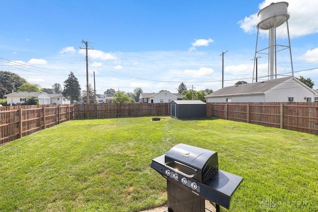 120 N Grant St, Covington, OH 45318 - fenced backyard with a shed