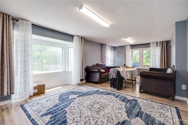 3521 E 4th St, Dayton, OH 45403 - living room featuring wood finished floors and a textured ceiling