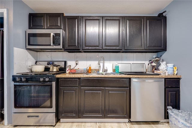 3521 E 4th St, Dayton, OH 45403 - kitchen featuring appliances with stainless steel finishes, backsplash, and light countertops