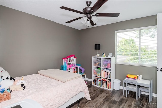 6600 Green Branch Dr Unit 5, Dayton, OH 45459 - bedroom with wood finished floors and ceiling fan