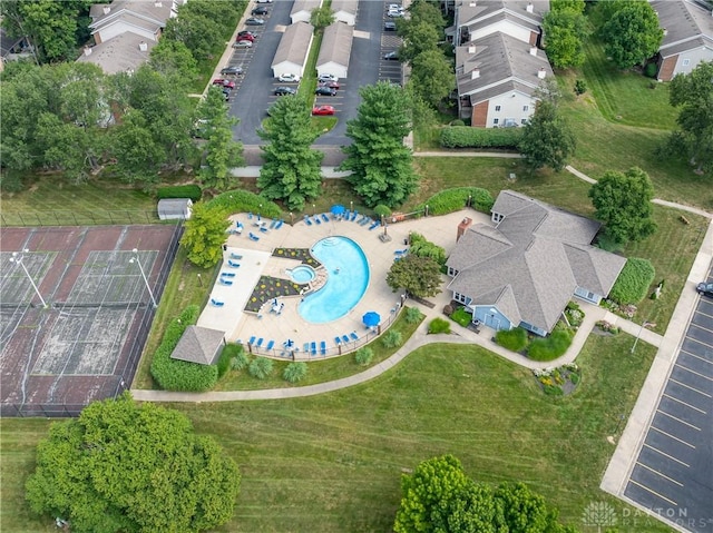 6600 Green Branch Dr Unit 5, Dayton, OH 45459 - aerial view of property and surrounding area with a pool
