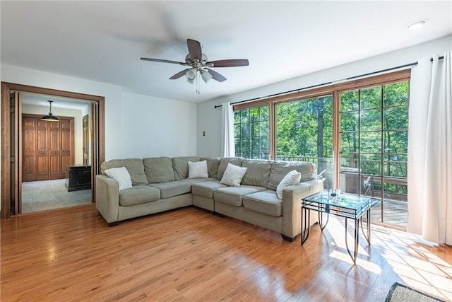 1908 Court Donegal, Middletown, OH 45042 - living area featuring ceiling fan and light wood-style flooring