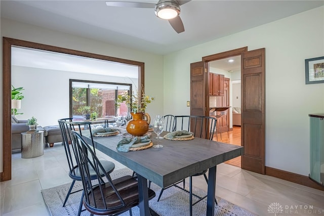 1908 Court Donegal, Middletown, OH 45042 - dining area featuring a ceiling fan and light tile patterned floors