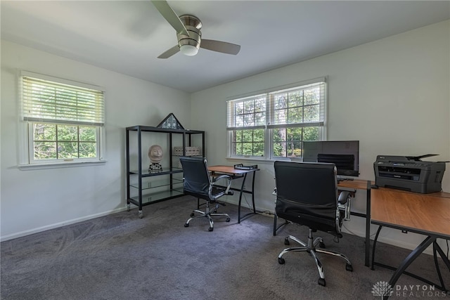 1908 Court Donegal, Middletown, OH 45042 - home office with carpet flooring and ceiling fan