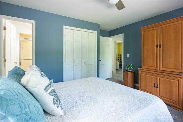 1908 Court Donegal, Middletown, OH 45042 - bedroom featuring carpet flooring, a closet, and ceiling fan