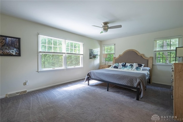 1908 Court Donegal, Middletown, OH 45042 - bedroom featuring carpet, multiple windows, and a ceiling fan