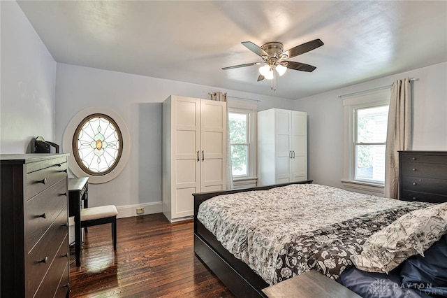 15 Harrison St, Middletown, OH 45042 - bedroom with dark wood-type flooring and a ceiling fan