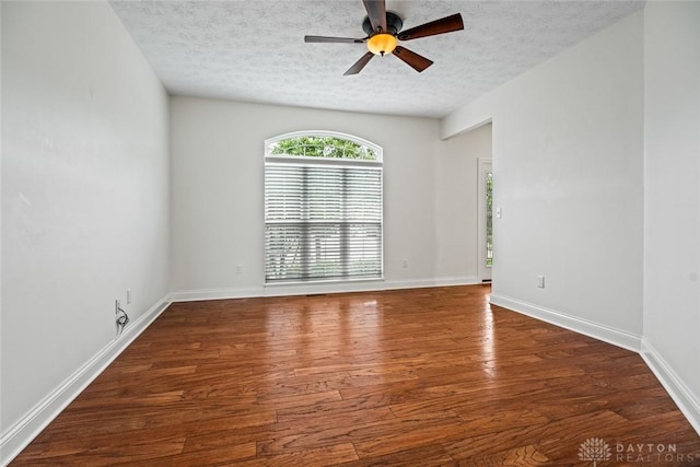 2073 Lincolnshire Dr, Beavercreek, OH 45434 - empty room featuring a textured ceiling, a ceiling fan, and wood finished floors