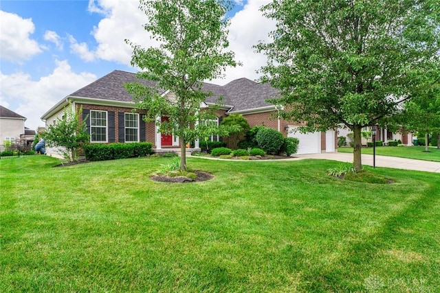 2073 Lincolnshire Dr, Beavercreek, OH 45434 - view of front facade featuring concrete driveway, a front yard, and brick siding