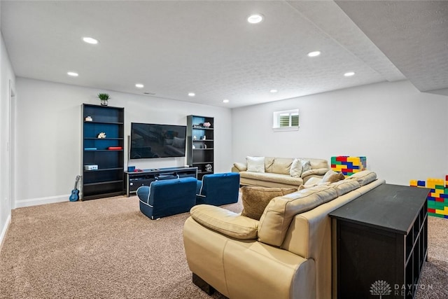 2073 Lincolnshire Dr, Beavercreek, OH 45434 - carpeted living room featuring recessed lighting and baseboards