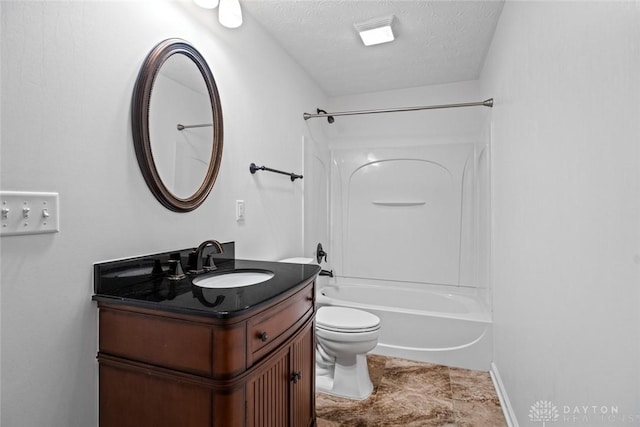 2073 Lincolnshire Dr, Beavercreek, OH 45434 - full bath featuring vanity, tub / shower combination, and a textured ceiling