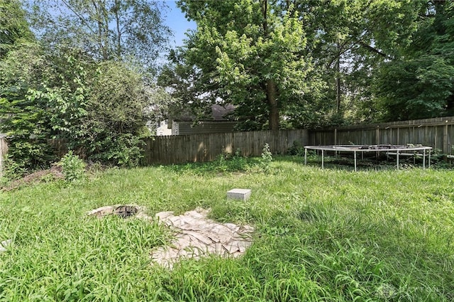 116 Elm St, Franklin, OH 45005 - fenced backyard with a trampoline