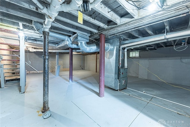 19 Mckinley St, Middletown, OH 45042 - unfinished below grade area featuring heating unit
