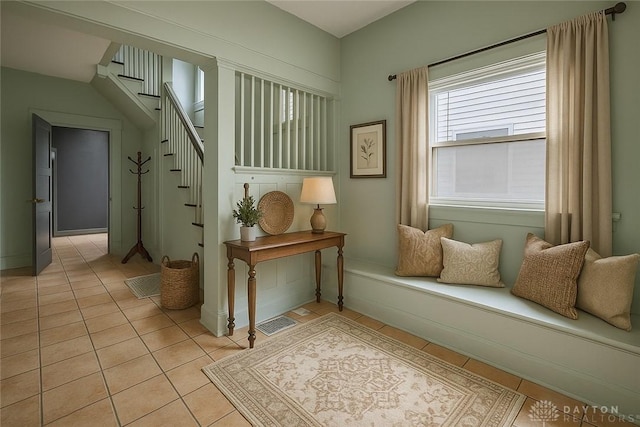 19 Mckinley St, Middletown, OH 45042 - stairway featuring tile patterned floors