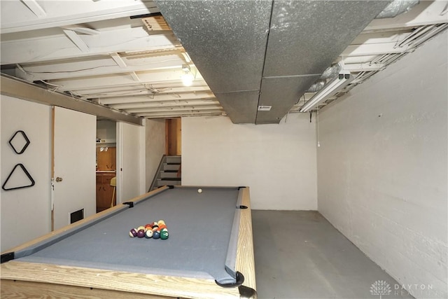 702 W Sharon Rd, Forest Park, OH 45240 - game room featuring finished concrete flooring and billiards table