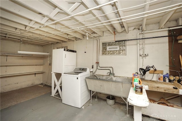 702 W Sharon Rd, Forest Park, OH 45240 - unfinished below grade area with washer / clothes dryer