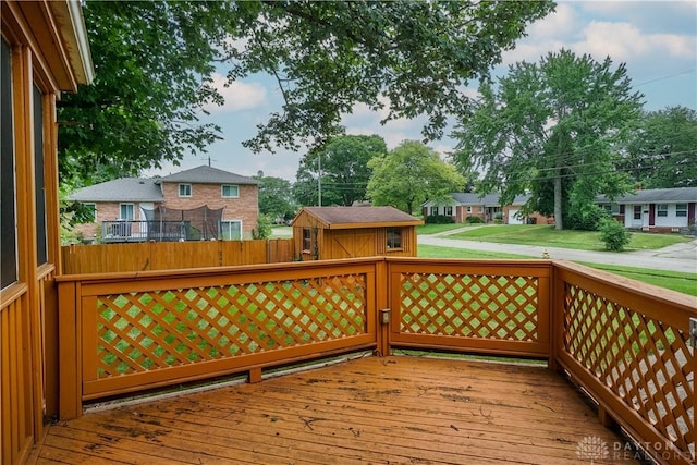 702 W Sharon Rd, Forest Park, OH 45240 - deck with a shed and a residential view