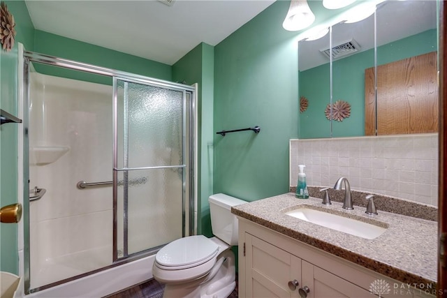 789 W Krepps Rd, Xenia, OH 45385 - full bath with a stall shower, vanity, and decorative backsplash