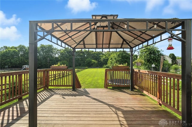 171 Shanda Dr, Monroe, OH 45050 - wooden deck with a gazebo and a yard