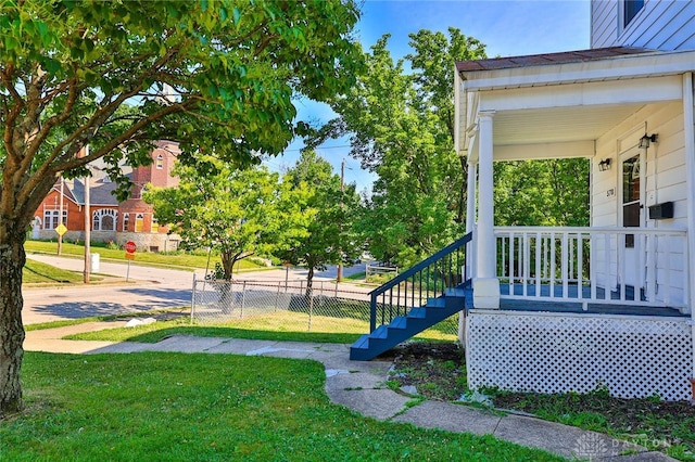 578 Considine Ave, Cincinnati, OH 45205 - view of yard featuring covered porch