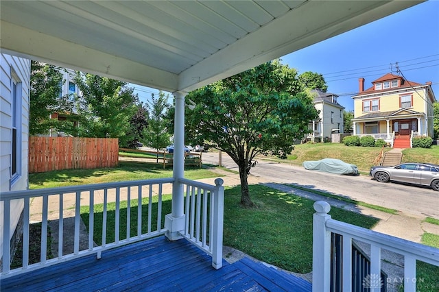 578 Considine Ave, Cincinnati, OH 45205 - porch with a lawn and a residential view