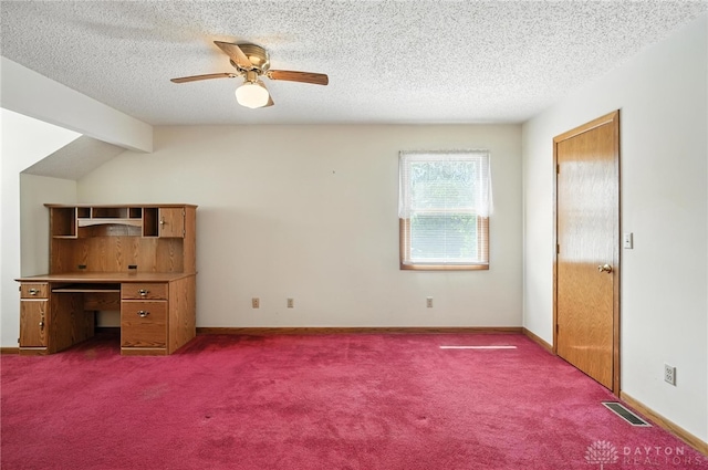 500 Smalley Blvd, Hamilton, OH 45013 - unfurnished office with carpet flooring, ceiling fan, and a textured ceiling