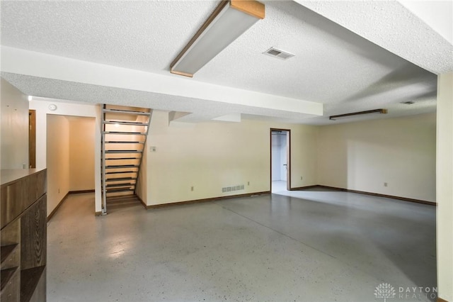500 Smalley Blvd, Hamilton, OH 45013 - finished basement with stairway and a textured ceiling